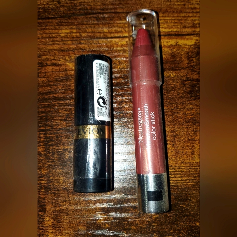 Bundle of NWT Neutrogena Color Stick and Revlon Lipstick